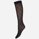 Hype The Detail 46013-1100 Knee High Logo Socks Black - J BY J Fashion