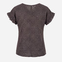 J BY J 10797 Embroidery Blouse Brown