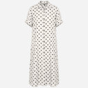 J BY J 8504-2 Long Tunic Dot Dress White/Black