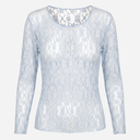 J By J 1112 Flower Lace Blouse Light Blue