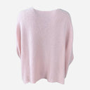 J By J 1681 V-Neck Oversize Alpaca Knit Light Pink