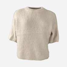 J By J 1715 S/S O-Neck Mohair Knit Beige