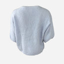 J By J 1715 S/S O-Neck Mohair Knit Light Blue