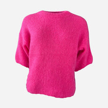 J By J 1715 S/S O-Neck Mohair Knit Pink