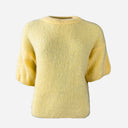 J By J 1715 S/S O-Neck Mohair Knit Yellow