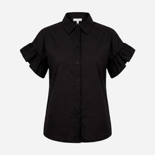 J By J SS Cotton skjorte i sort-1