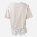 J By J 25877 Lace Tee Creme