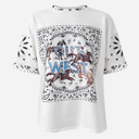 J By J 2806 Oversized Sweat Tee White