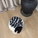 J By J 3056 Stripe Scarf Black/Grey