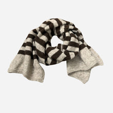 J By J 3056 Stripe Scarf Brown/Beige