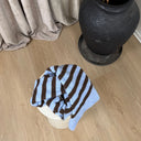 J By J 3056 Stripe Scarf Brown/Light Blue