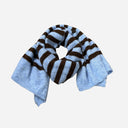 J By J 3056 Stripe Scarf Brown/Light Blue