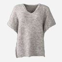 J By J 3070 Oversized V-Neck Knit Beige