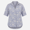 J By J 5300 Embroidery Wide Striped Shirt Blue