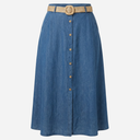 J By J 5608 Tencel Denim Skirt Blue