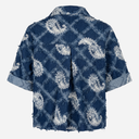 J By J 5944 Fringe Denim Jacket Blue