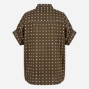 J By J 8504-3 Oversized Dot Shirt Brown