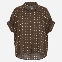 J By J 8504-3 Oversized Dot Shirt Brown