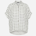 J By J 8504-3 Oversized Dot Shirt White