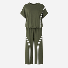 J By J 86028 Viscose Sweat Suit Army / White