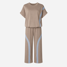 J By J 86028 Viscose Sweat Suit Latte / Blue