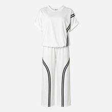 J By J 86028 Viscose Sweat Suit White/ Black