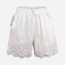 J By J 86327 Embroidery Shorts White