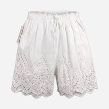 J By J 86327 Embroidery Shorts White