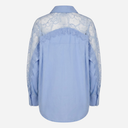 J By J 8655 Lace Sleeve Shirt Light Blue