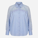 J By J 8655 Lace Sleeve Shirt Light Blue