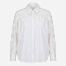 J By J 8655 Lace Sleeve Shirt White