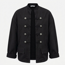 J By J 91517A Stretch Denim Jacket Black