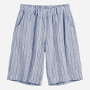 J By J Cotton Linen Striped Summer Set Blue