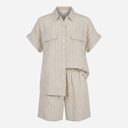 J By J Cotton Linen Striped Summer Set Sand