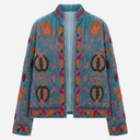 J By J Embroidery Unique Jacket Blue / Orange