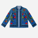 J By J Embroidery Unique Jacket Blue / Red
