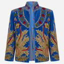 J By J Embroidery Unique Jacket Blue / Sand