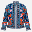 J By J Embroidery Unique Jacket Blue