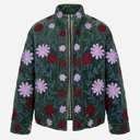 J By J Embroidery Unique Jacket Dark Green