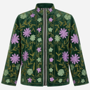 J By J Embroidery Unique Jacket Green Purple