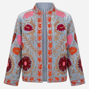 J By J Embroidery Unique Jacket Light Blue