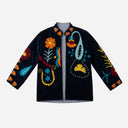 J By J Embroidery Unique Jacket Navy / Orange