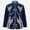 J By J Embroidery Unique Jacket Navy