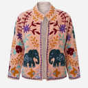 J By J Embroidery Unique Jacket Peach / Red
