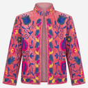 J By J Embroidery Unique Jacket Pink / Yellow