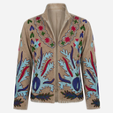J By J Embroidery Unique Jacket Sand / Turkis