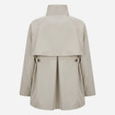 J By J Short Trenchcoat Ivory Grey
