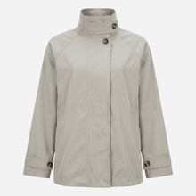 J By J Short Trenchcoat Ivory Grey