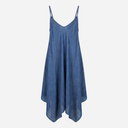 J By J Tencel Strap Denim Dress Blue