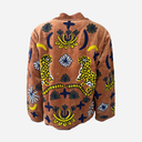 J By J Unique Embroidery Jacket Brown/Navy